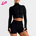 zip up crop jacket